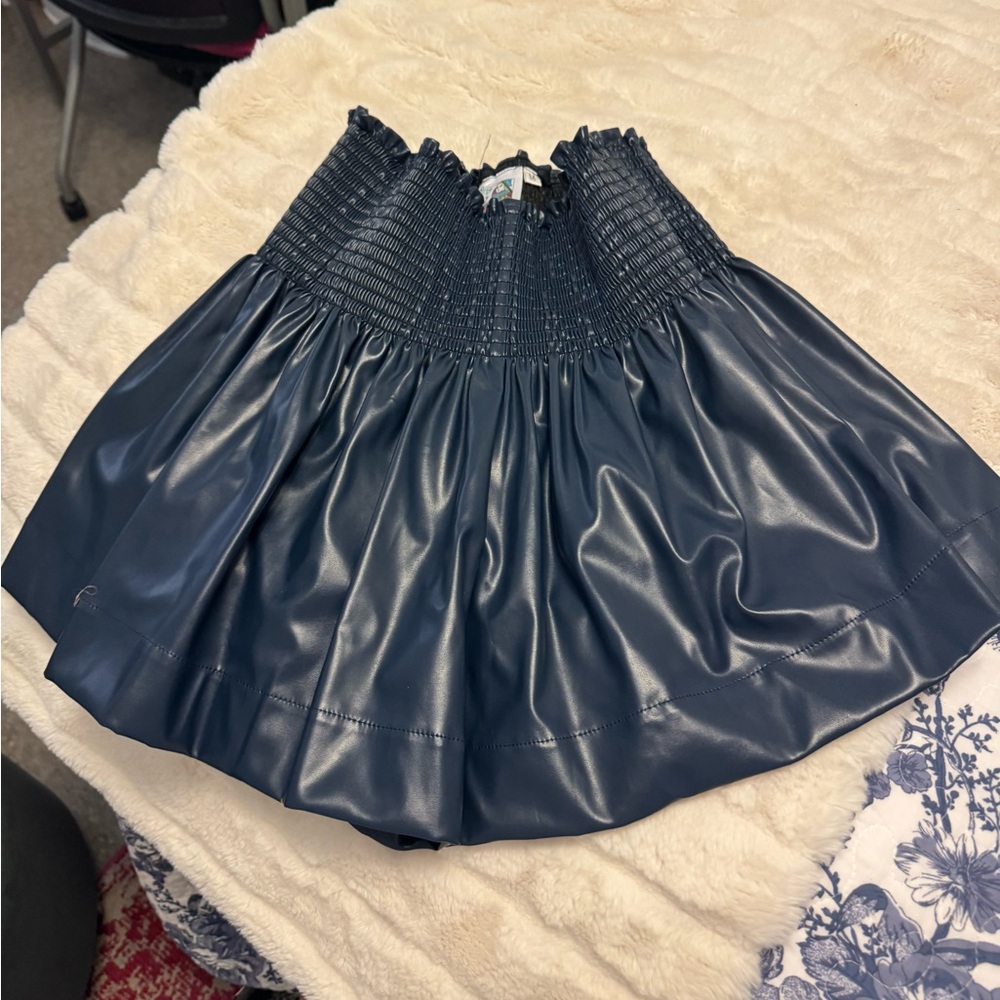 Blue Leather Queen of Sparkles Skort!!